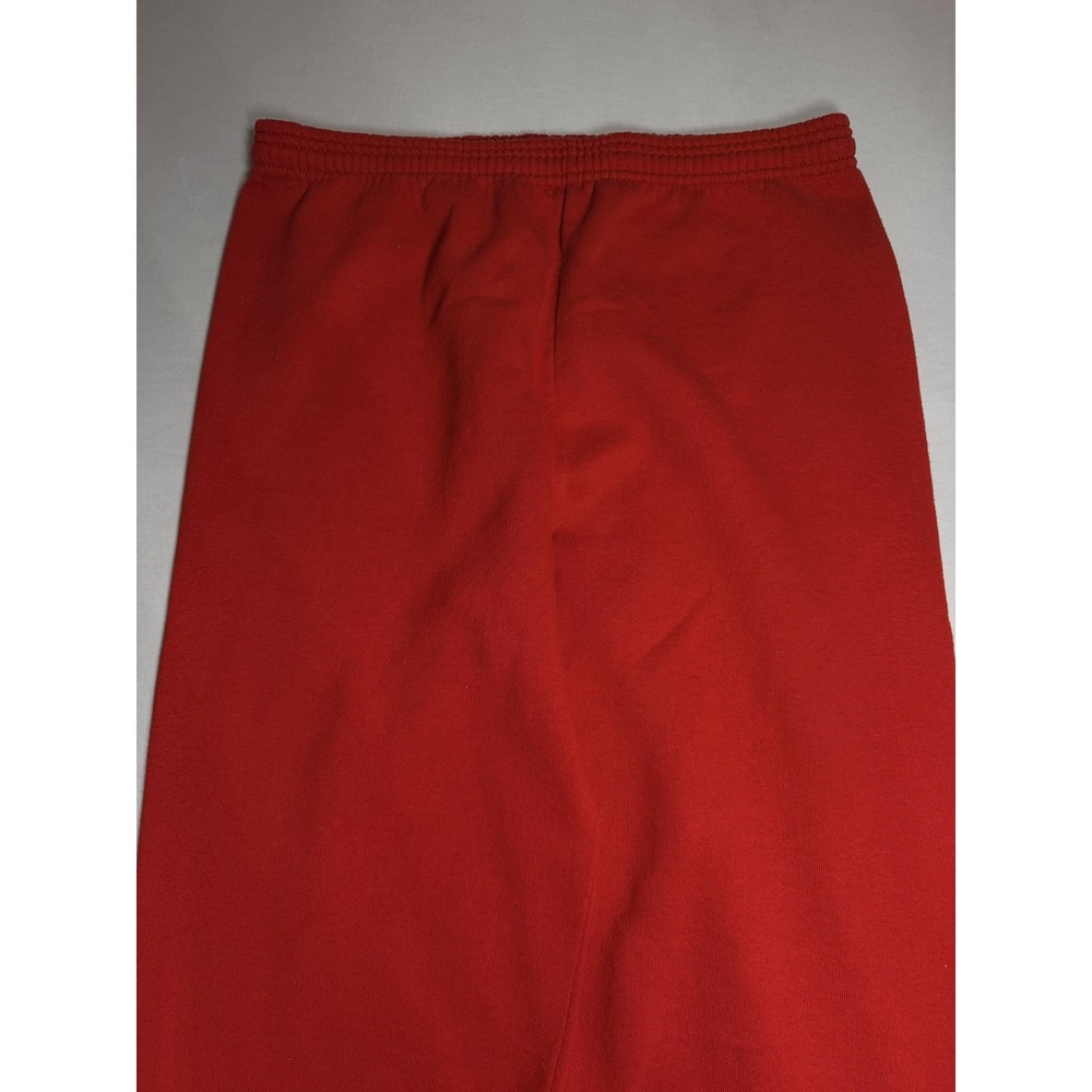 Vintage Jerzees Pants Mens Large Red Fleece Sweatpants Drawstring Elastic USA - Picture 4 of 15